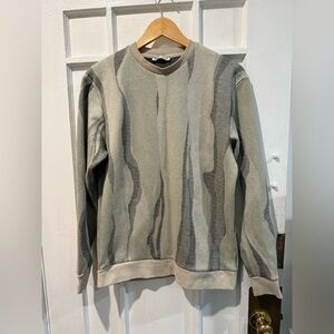 Zara Men's Sweater in Gray and Cream Tones